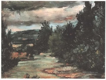  ebene - Fluss in der Ebene Paul Cezanne